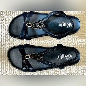 Alegria by PG Lite Women’s Size EU 40 Black Embellished Sandals Worn Once EUC